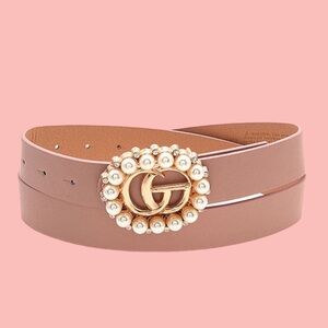 ‼️🪩 Pearl/Bezel Set Crystal DESIGNER INSPIRED BELT 🪩‼️